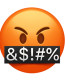 bad-mouth emoji