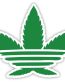 Cannabis weed hemp marijuana adidas sticker decal
