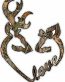 DEER HEADS HEART FILLS with LOVE camo nature