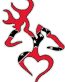 Deer Heart Fills 2 Rebel Flag