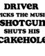 driver picks the music diecut decal
