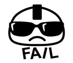 fail FACE funny auto decal