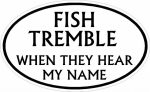 FISH TREMBLE OVAL STICKER