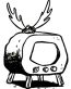 Flintstone TV diecut decal