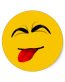 funny face smile tounge sticker