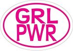 GIRL POWER OVAL STICKER