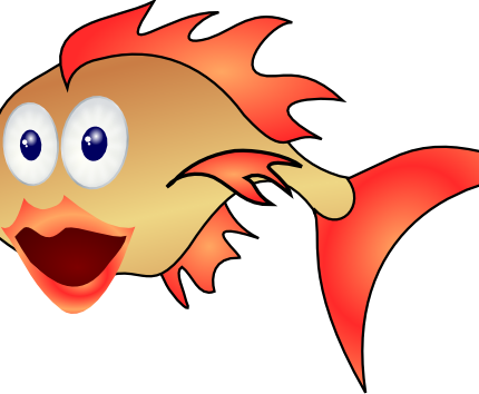 goldfish 2 Color fish sticker