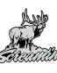 GRAY BLACK WHITE Screamin Elk Decal