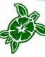 Hawaiian Honu Hibiscus Sea Turtle Decal