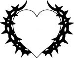 Heart with Thorns Diecut Decal