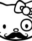 Hello K Monocle and Mustache Decal