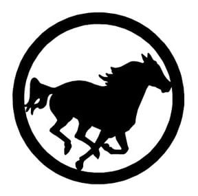 Horse Running Circle Decal