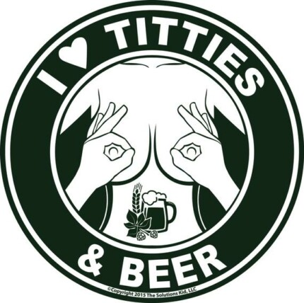 I Love Titties And Whiskey Sticker Funny 3” Round