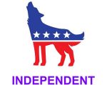 INDEPENDENT WOLF RWB POLITICAL STICKER