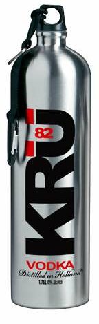 KRU Vodka Canteen Booze Bottle Shaped Sticker