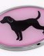 Labrador Pink Oval 3D Adhesive Chrome Emblem