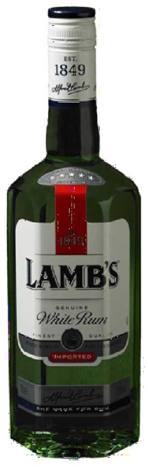 Lambs White RUm Bottle Sticker