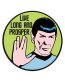 Live Long Spock Color Star Trek Round Sticker