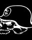 Metal Melisha Die Cut Skull Decal