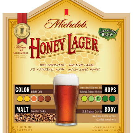 Michelob Honey Lager End Panel Decal