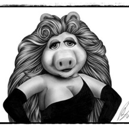 Miss Piggy Drawing Decal