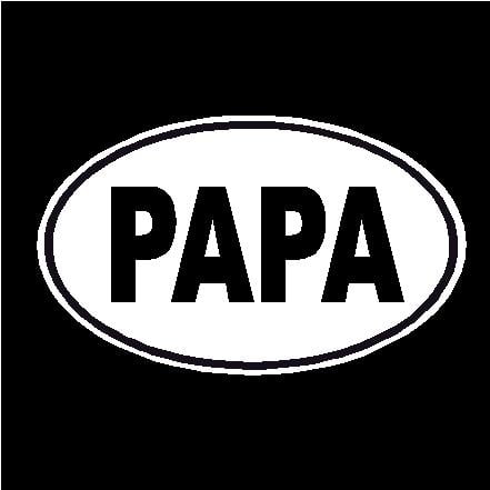 Papa Oval Decal - Pro Sport Stickers