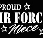 PROUD Military Stickers AIR FORCE NIECE