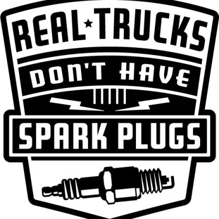 Real Trucks Spark Plugs Sticker