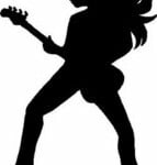 Rocker Chick Die Cut Decal Sticker