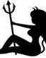 Sexy Lady Devil Die Cut Vinyl Decal Sticker