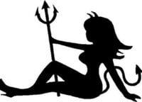 Sexy Lady Devil Die Cut Vinyl Decal Sticker