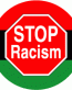 Stop Racism STOP Sign Circular Sticker