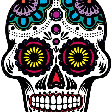 sugar_skull_color sticker 100