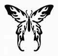 Tribal Butterfly Vinyl Sticker