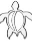 Turtle Outline Chrome Emblem