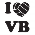 Vollyball Love Window Wall Sticker