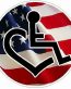 3E LOVE flag usa circular sticker