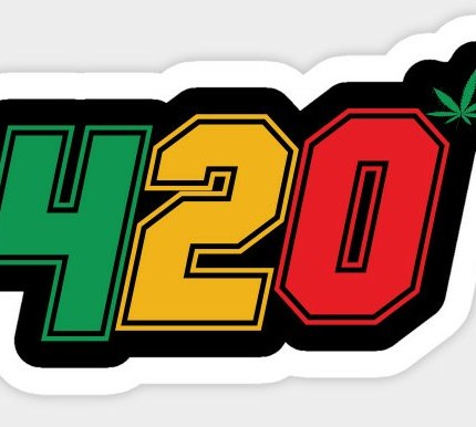 420 rasta weed color sticker 420