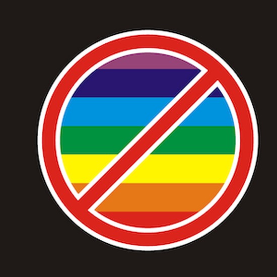 anti-gay round sticker