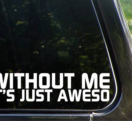 awesome die cut car decal