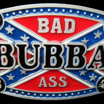 bad bubba ass rebel belt buckle design sticker