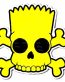 BART SKULL AND CROSSBONES STICKER