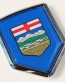 Canada Alberta Flag Crest Car Chrome Emblem Decal Sticker