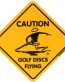 Caution Golf Discs Flying Stickers Disc Player Sticker