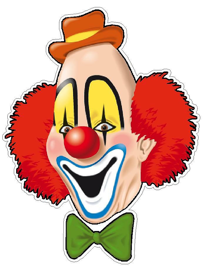 Clown Head Vinyl Sticker