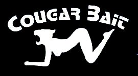 cougar bait funny car window wall laptop decal sticker