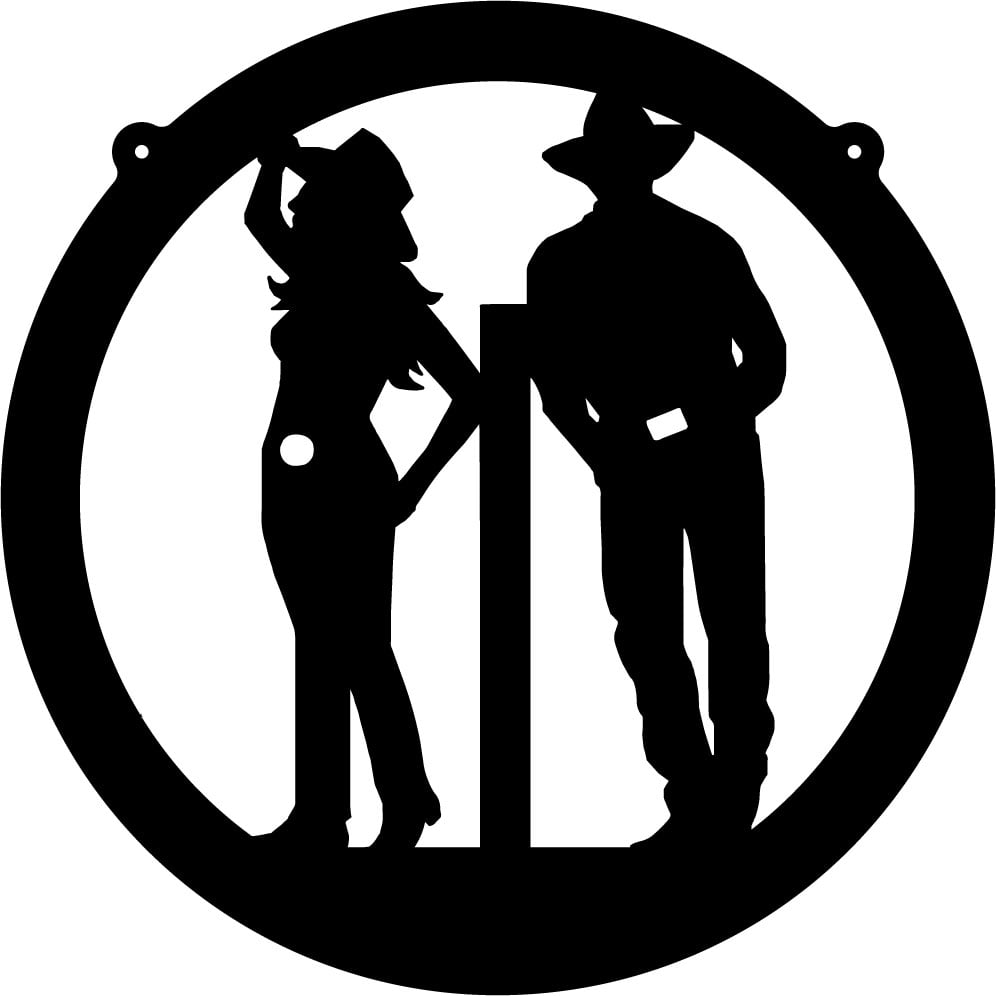 Cowboy And Cowgirl Decal 2 Pro Sport Stickers