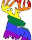 Deer Head Decal 44 - Flag Pride