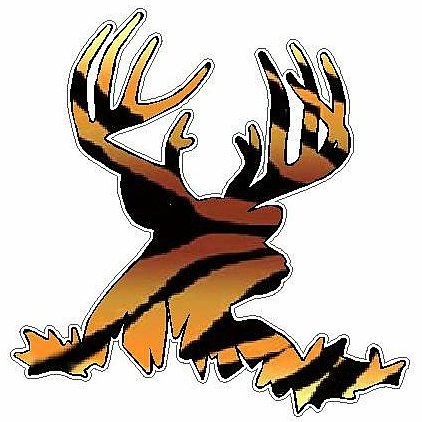 Deer Head Decal 55 - Skin Tiger