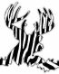 Deer Head Decal 55 - Skin Zebra